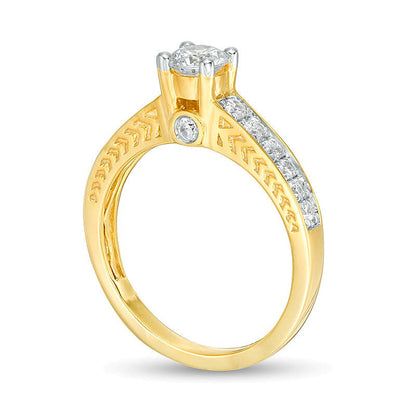 0.63 CT. TW Diamond Art Deco Engagement Ring in 10K Gold