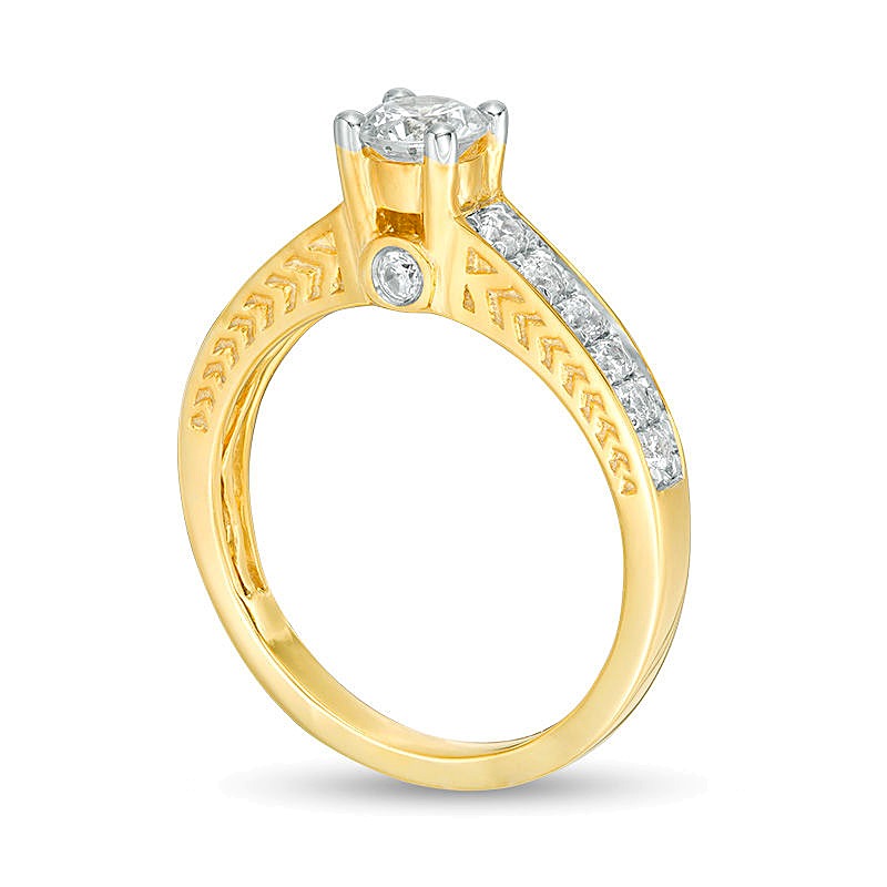 0.63 CT. TW Diamond Art Deco Engagement Ring in 10K Gold
