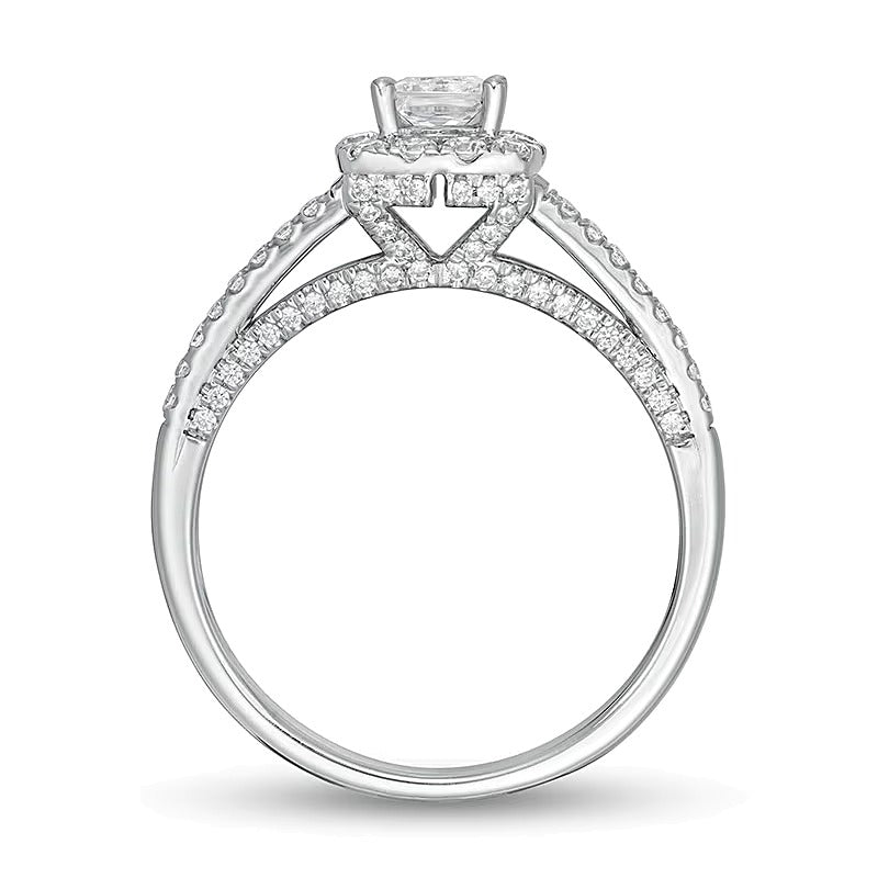 Zales Private Collection 1.0 CT. TW Colourless Diamond Engagement Ring in 14K White Gold