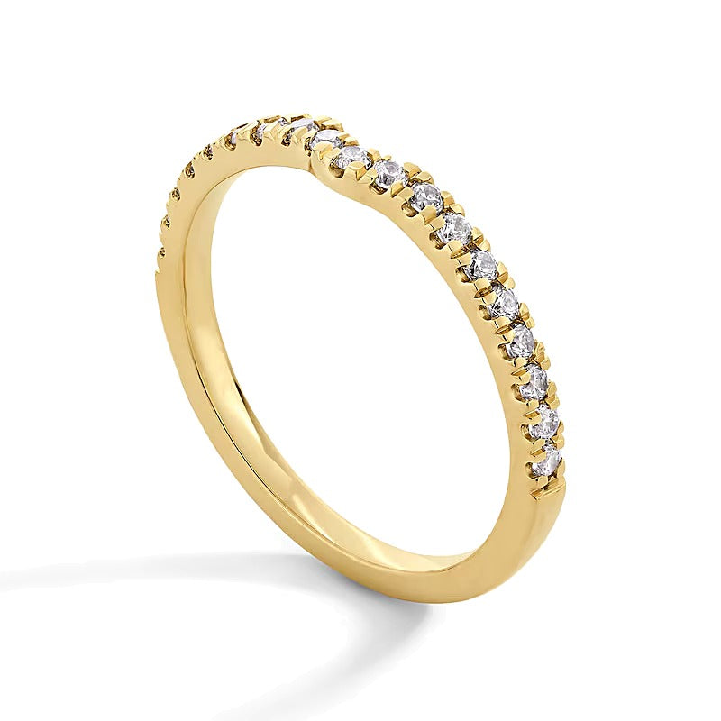 0.25 CT. TW Lab-Grown Diamond Contour Band in 14K Gold (F/SI2)