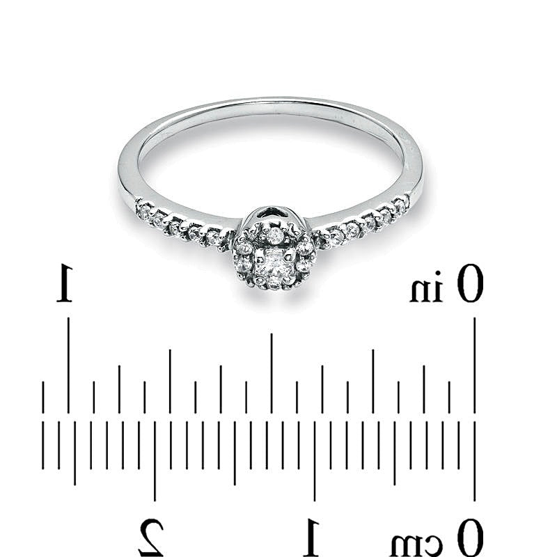 0.17 CT. TW Diamond Promise Ring in 10K White Gold
