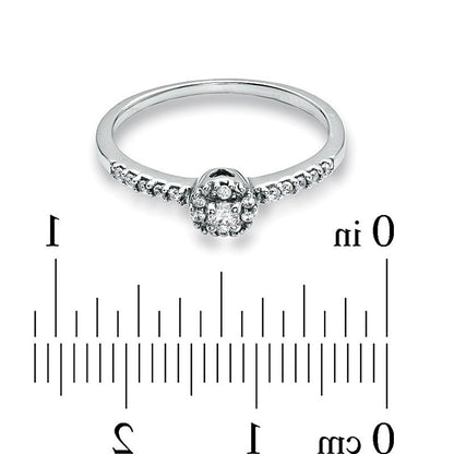 0.17 CT. TW Diamond Promise Ring in 10K White Gold