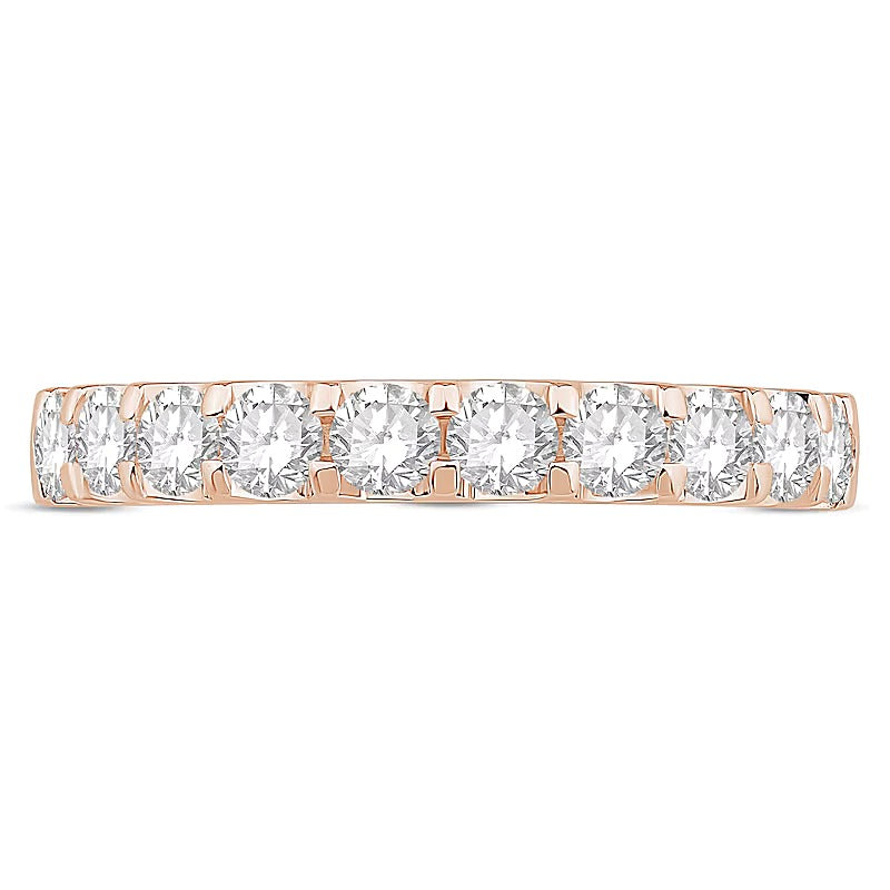 0.88 CT. TW Diamond Ten Stone Anniversary Band in 10K Rose Gold