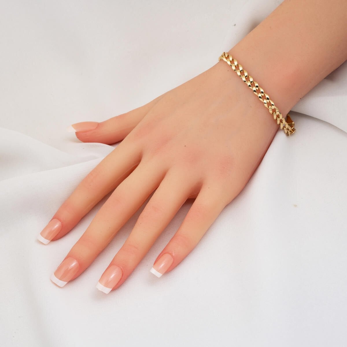 14K Yellow Gold Minimalist Curb Bracelet