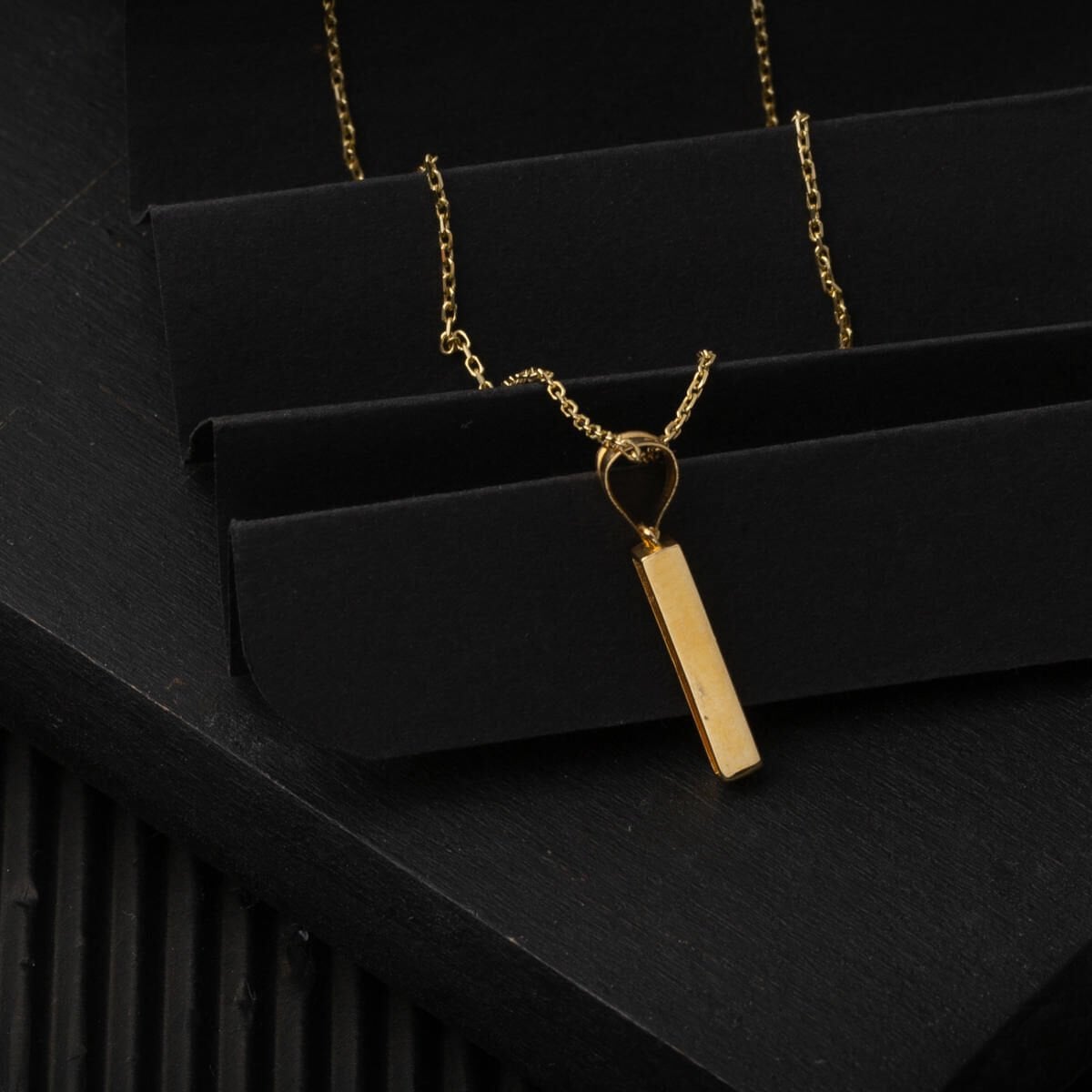14K Yellow Gold Classic Initial I Necklace