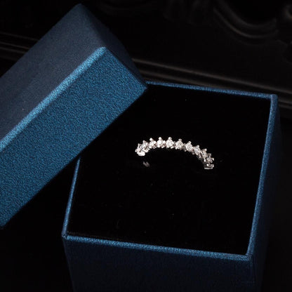 14K White Gold 0.33 Ct Half Eternity Moissanite Ring