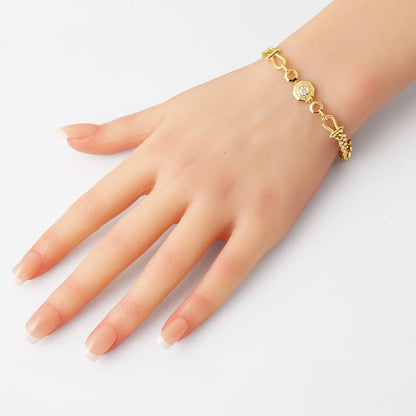 14K Yellow Gold Curb Moissanite Bracelet (8.75 g)
