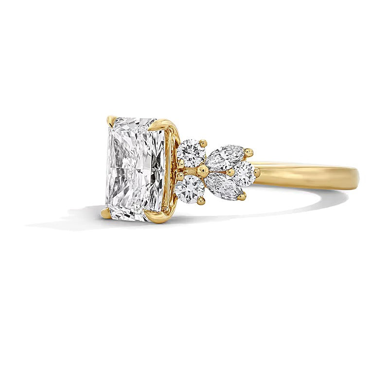 2.63 CT. TW Radiant-Cut Lab-Grown Diamond Engagement Ring in 14K Gold (F/VS2)