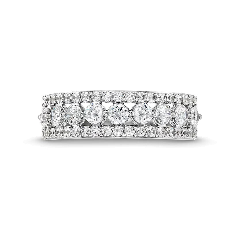 1.0 CT. TW Diamond Edge Band in 10K White Gold