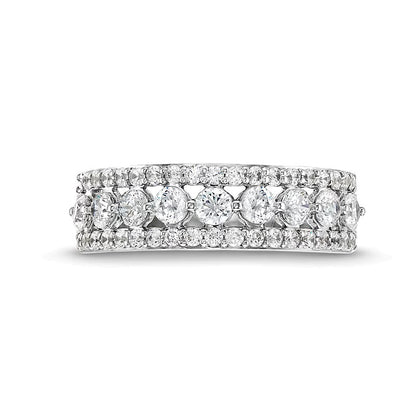 1.0 CT. TW Diamond Edge Band in 10K White Gold