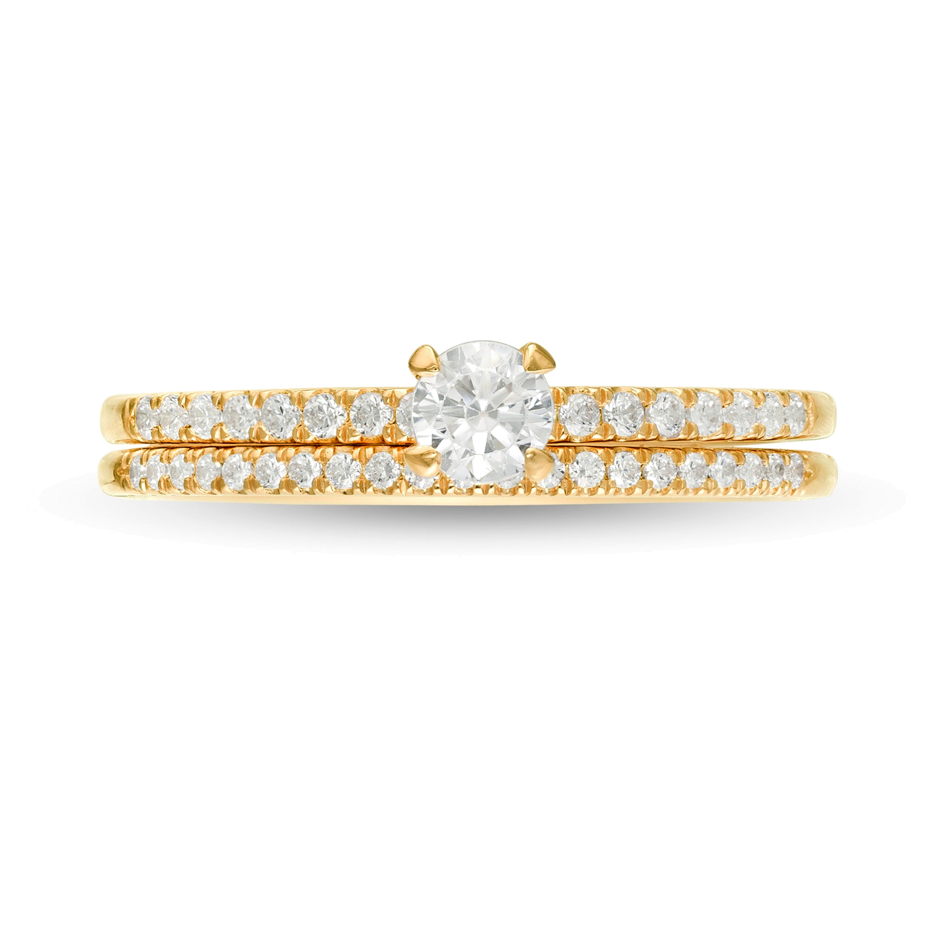 0.5 CT. TW Diamond Bridal Set in 10K Gold