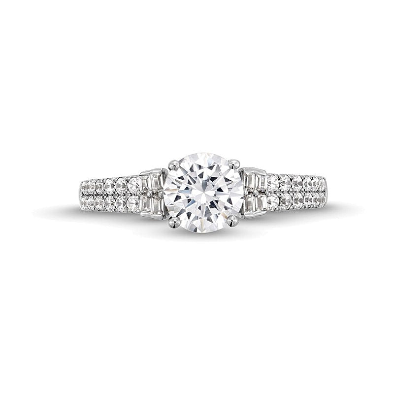 1.2 CT. TW Multi-Diamond Engagement Ring in 14K White Gold