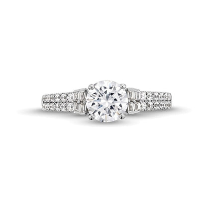 1.2 CT. TW Multi-Diamond Engagement Ring in 14K White Gold