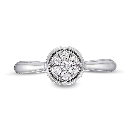 0.17 CT. TW Multi-Diamond Frame Ring in 10K White Gold