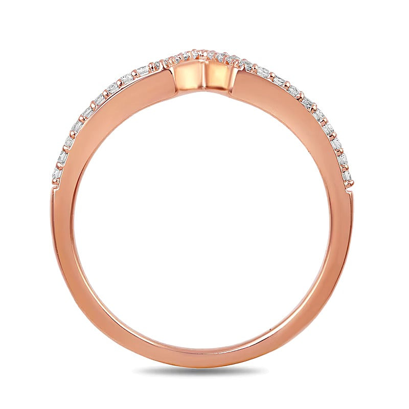 Pear-Shaped Ruby and 0.33 CT. TW Diamond Three-Piece Wedding Ring Set in 10K Rose Gold