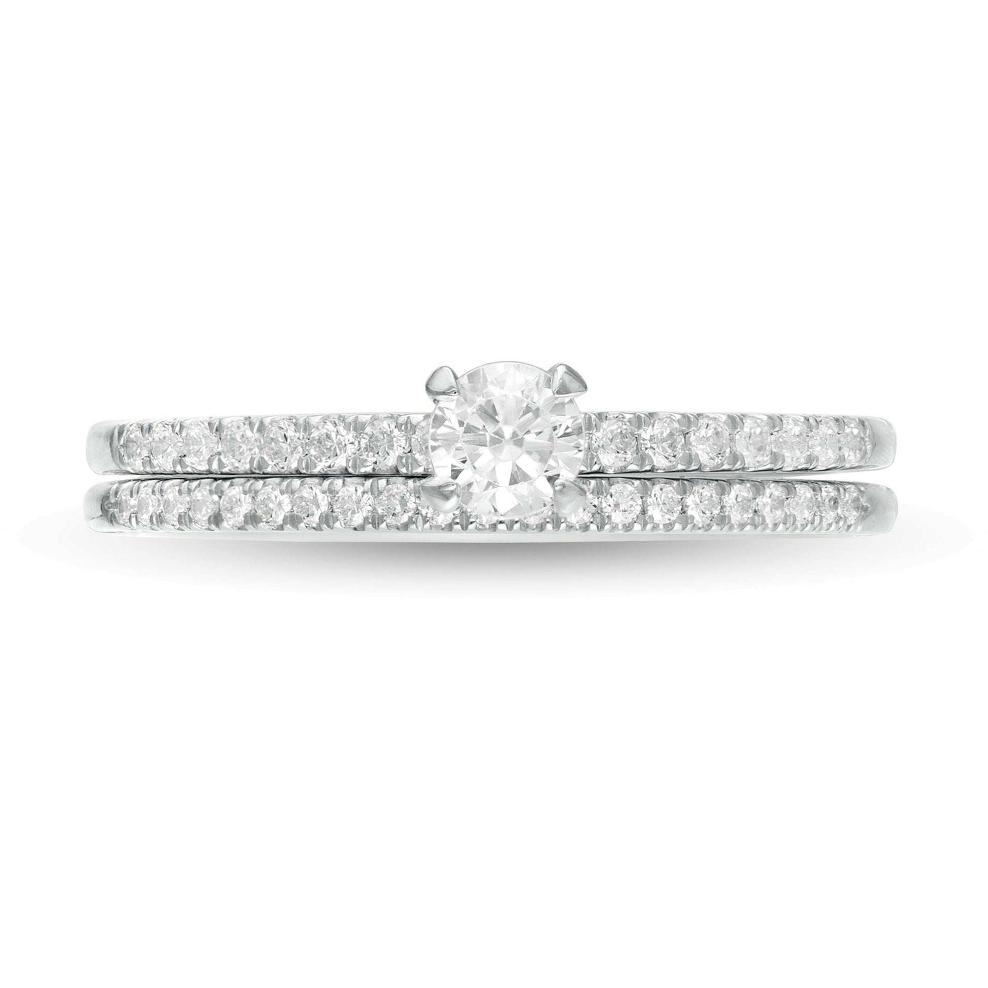 0.5 CT. TW Diamond Bridal Set in 10K White Gold