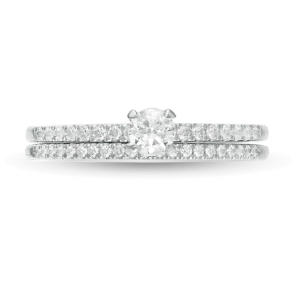 0.5 CT. TW Diamond Bridal Set in 10K White Gold