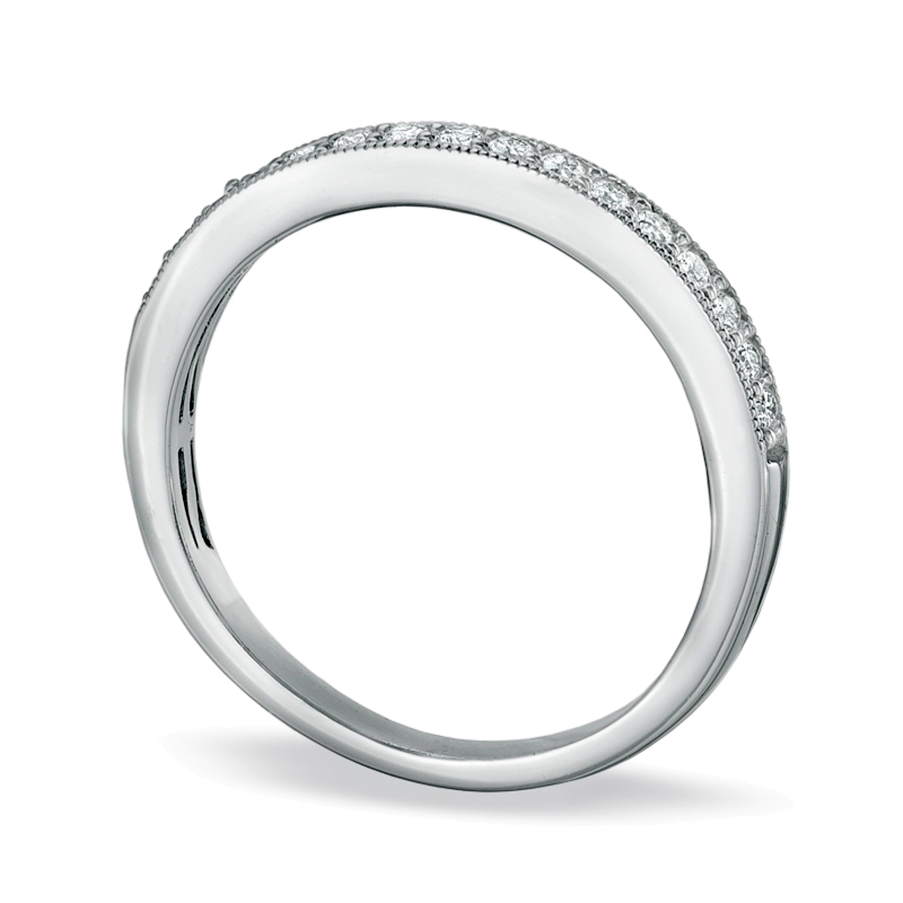 1.0 CT. TW Round and Princess-Cut Diamond Flower Bridal Set in 10K White Gold