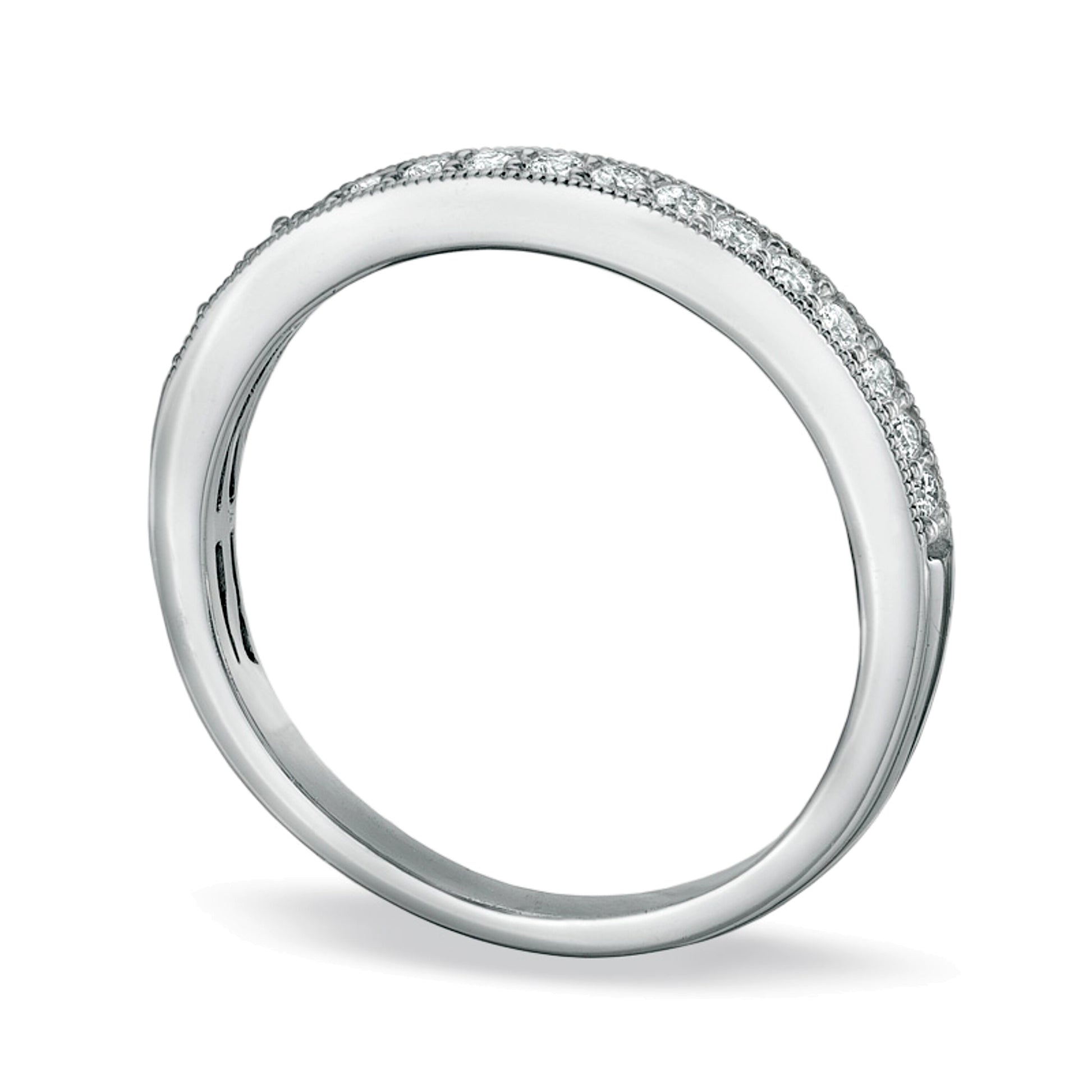 1.0 CT. TW Round and Princess-Cut Diamond Flower Bridal Set in 10K White Gold