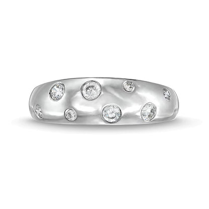 0.25 CT. TW Diamond Bubbles Band in 10K White Gold