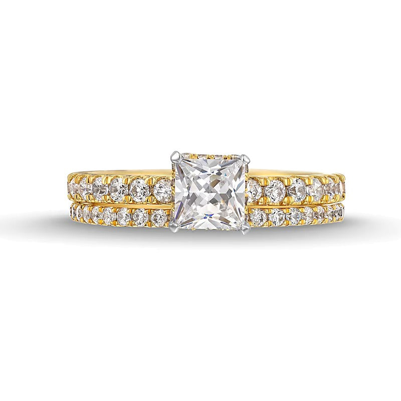 1.75 CT. TW Princess Lab-Grown Diamond Bridal Set in 14K Gold (F/SI2)