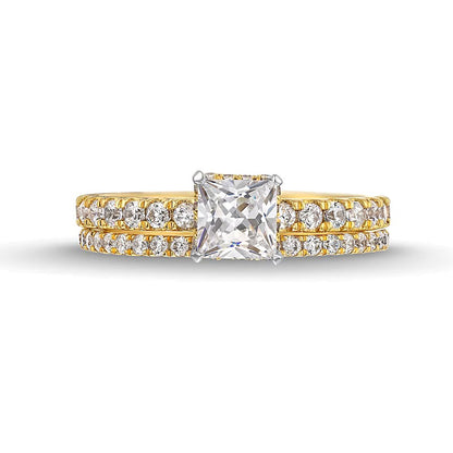 1.75 CT. TW Princess Lab-Grown Diamond Bridal Set in 14K Gold (F/SI2)