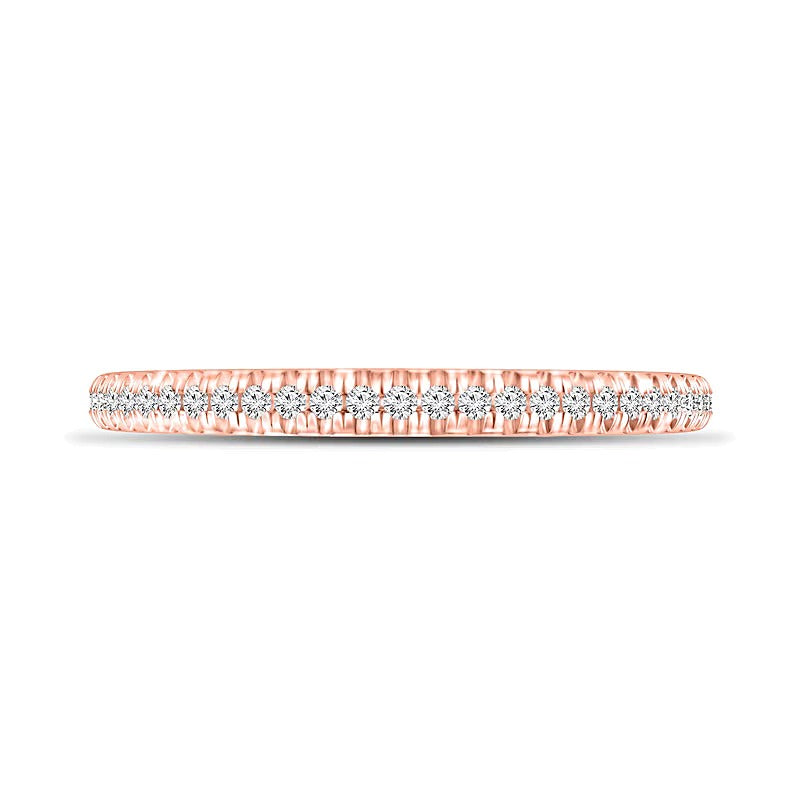 0.17 CT. TW Diamond Anniversary Band in 10K Rose Gold