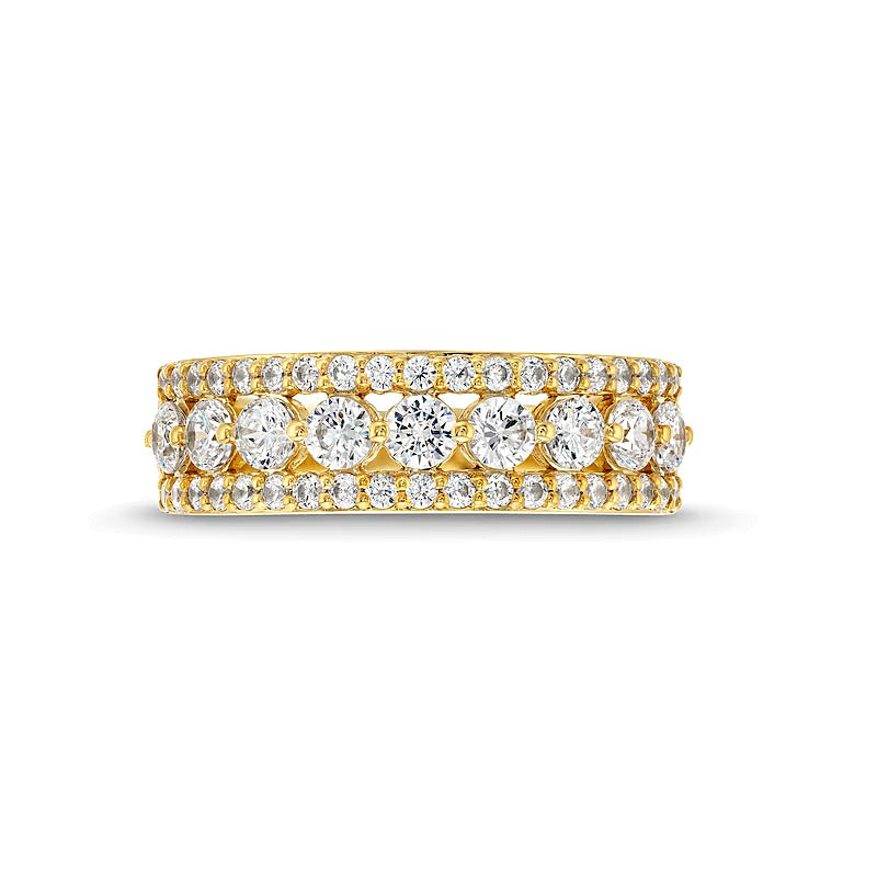 1.0 CT. TW Diamond Edge Band in 10K Gold