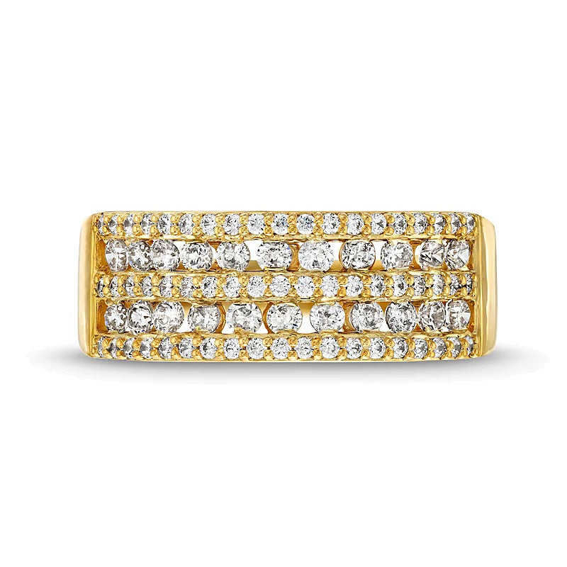 0.75 CT. TW Diamond Multi-Row Band in 10K Gold