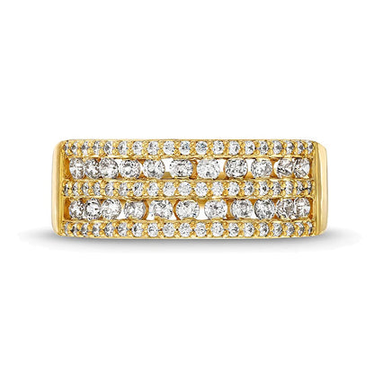 0.75 CT. TW Diamond Multi-Row Band in 10K Gold