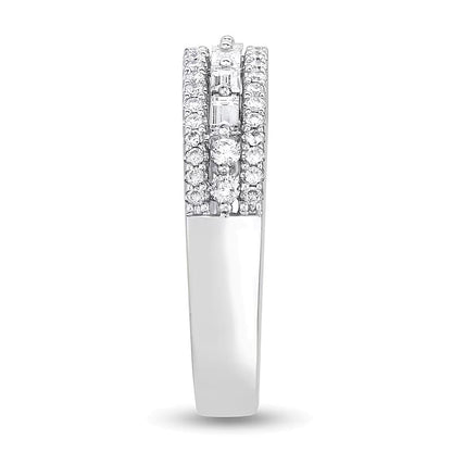 0.63 CT. TW Diamond Multi-Row Band in 14K White Gold