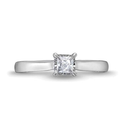 0.5 CT. TW Princess-Cut Diamond Edge Engagement Ring in 14K White Gold (I/I2)