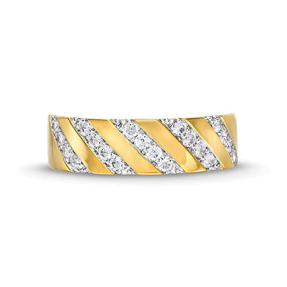 0.33 CT. TW Diamond Slant Row Band in 10K Gold