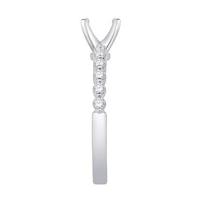 0.33 CT. TW Diamond Vintage-Inspired Solitaire Semi Mount in 14K White Gold