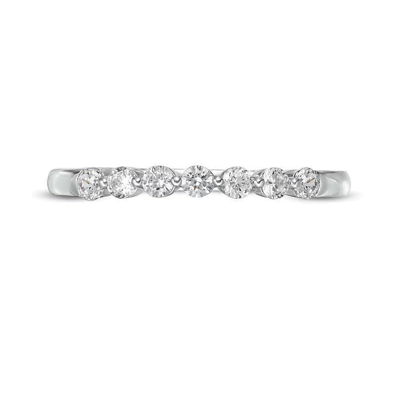 0.25 CT. TW Diamond Seven Stone Anniversary Band in 10K White Gold