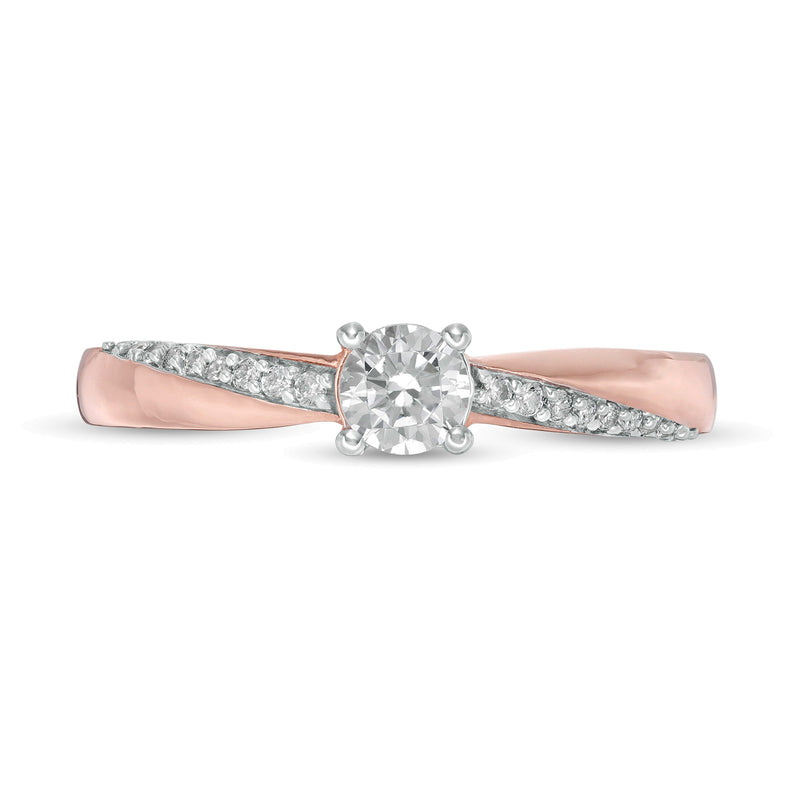 0.33 CT. TW Diamond Engagement Ring in 10K Rose Gold
