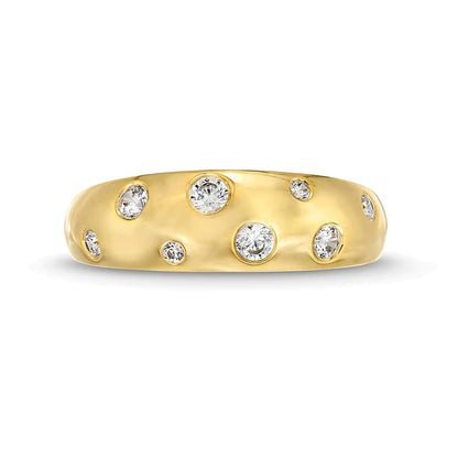 0.25 CT. TW Diamond Bubbles Band in 10K Gold