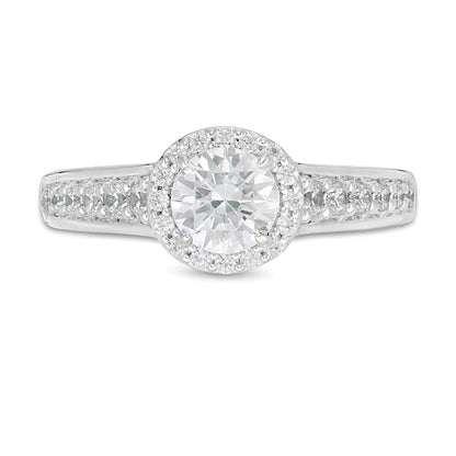 1.0 CT. TW Diamond Frame Engagement Ring in 14K White Gold