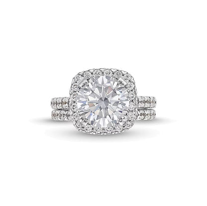5.5 CT. TW Lab-Grown Diamond Framed Bridal Set in 14K White Gold (I/SI2)