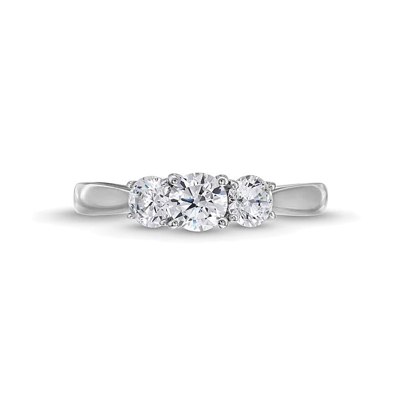 1.0 CT. TW Diamond Past Present FutureÂ® Engagement Ring in 14K White Gold