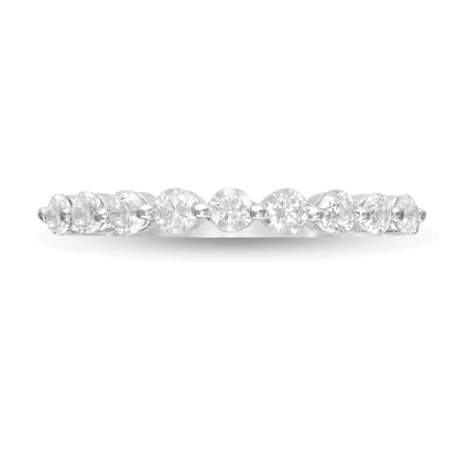 0.38 CT. TW Diamond Nine Stone Anniversary Band in 10K White Gold