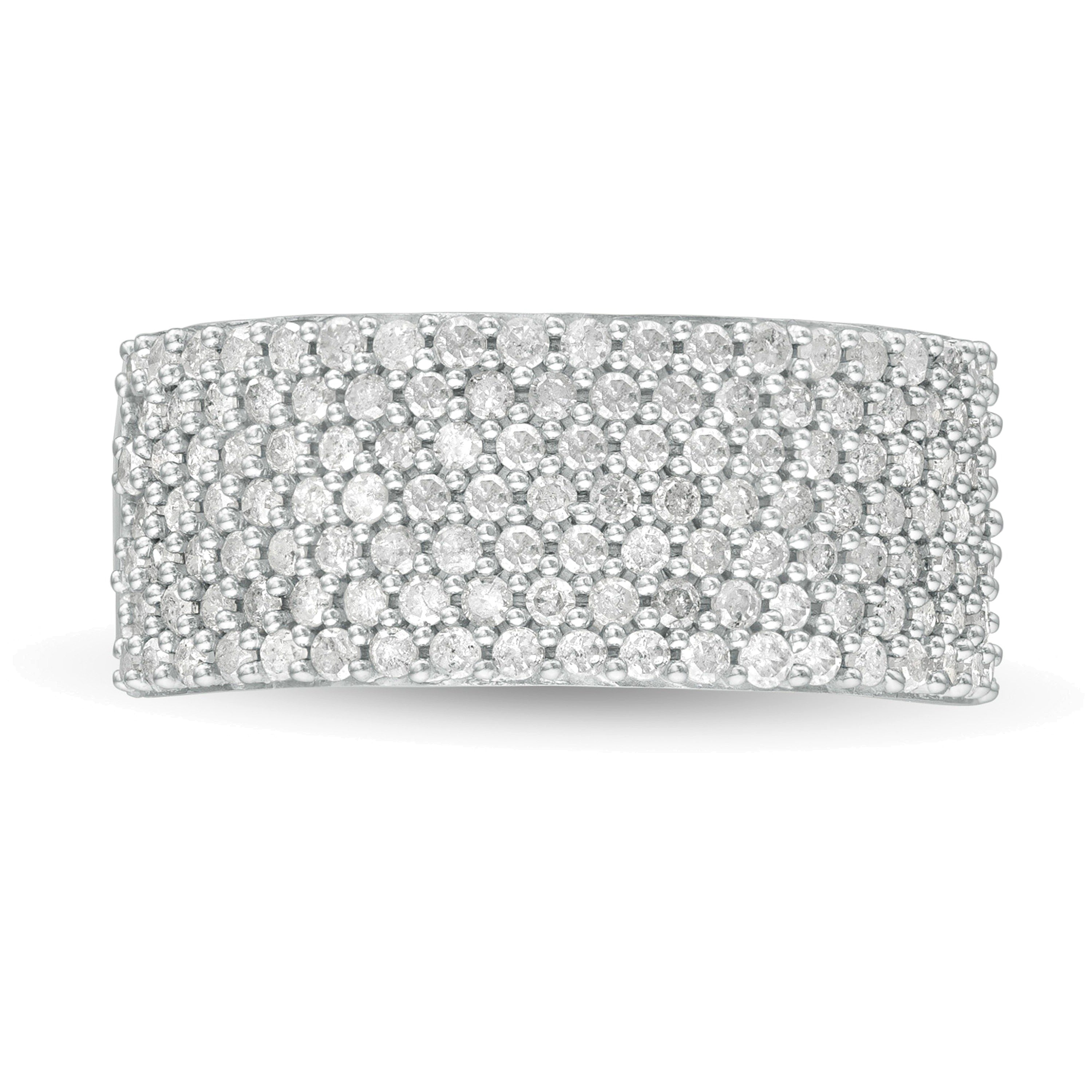 1.0 CT. TW Diamond Multi-Row Band in 10K Gold