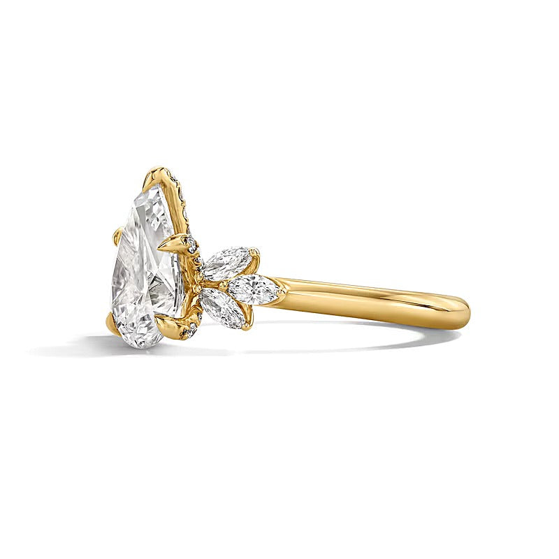2.5 CT. TW Pear-Shaped Lab-Grown Diamond Ring in 14K Gold (F/VS2)