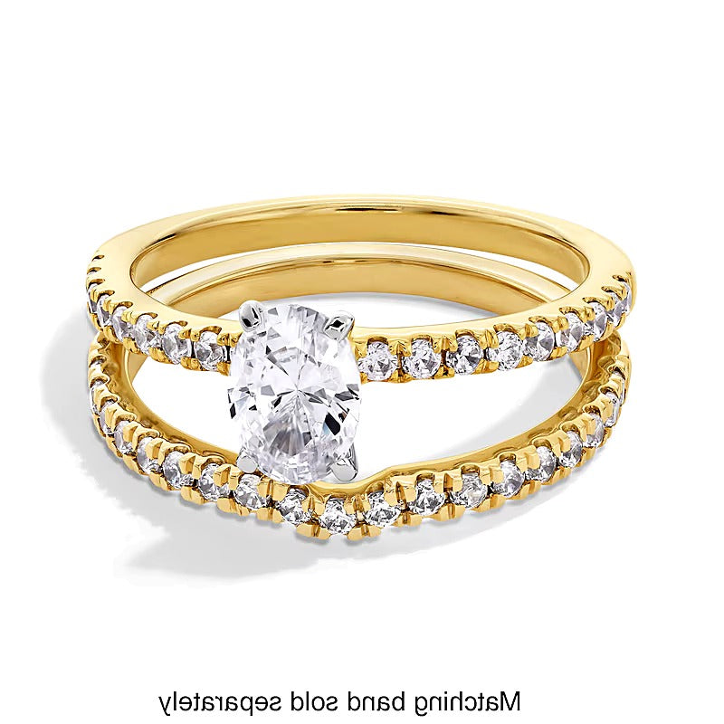 0.25 CT. TW Lab-Grown Diamond Contour Band in 14K Gold (F/SI2)