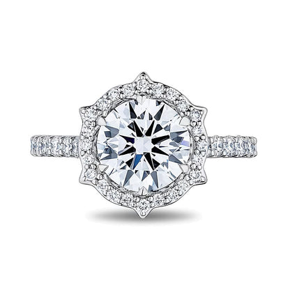 Enchanted Star Belle 2.88 CT. TW Lab-Grown Diamond Frame Engagement Ring in 14K Two-Tone Gold (F/VS2)