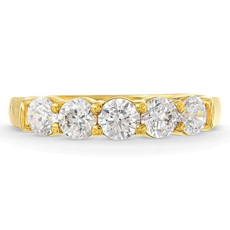 1.0 CT. TW Diamond Five Stone Anniversary Band in 14K Gold