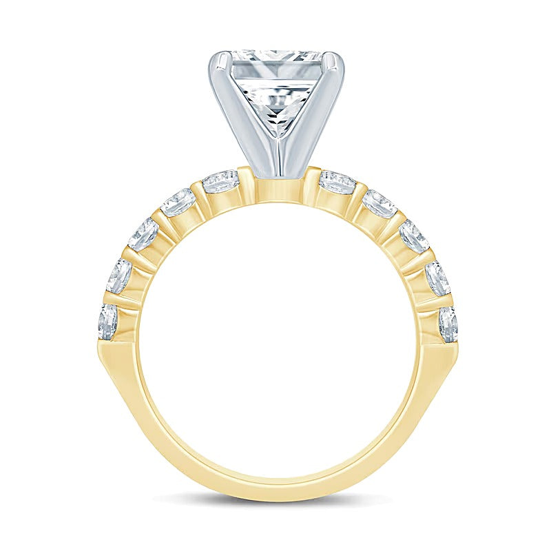 2.5 CT. TW Princess-Cut Diamond Engagement Ring in 14K Gold (I/I2)