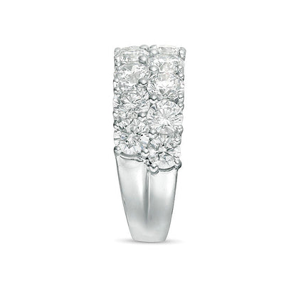 3.0 CT. TW Diamond Double Row Anniversary Band in 10K White Gold