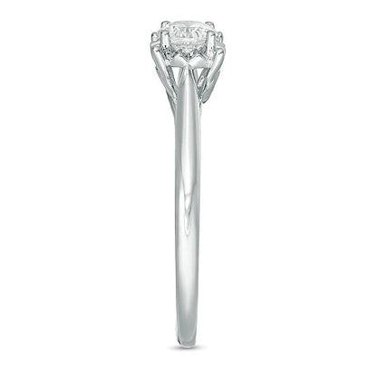 0.38 CT. Diamond Solitaire Engagement Ring in 10K White Gold