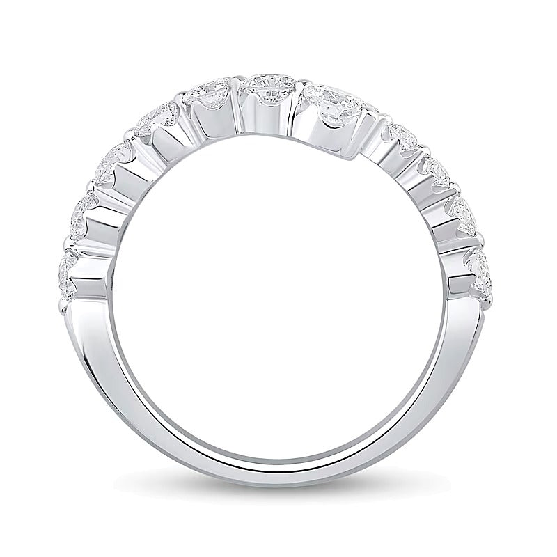 1.0 CT. TW Lab-Grown Diamond Bypass Ring in 10K White Gold (F/VS2)